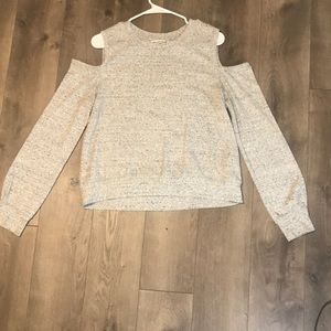 Long Sleeve Shirt with Cutouts on Shoulders